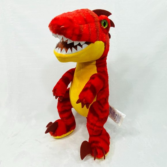Build-A-Bear Red Raptor Dinosaur Stuffed Toy - Picture 1 of 10